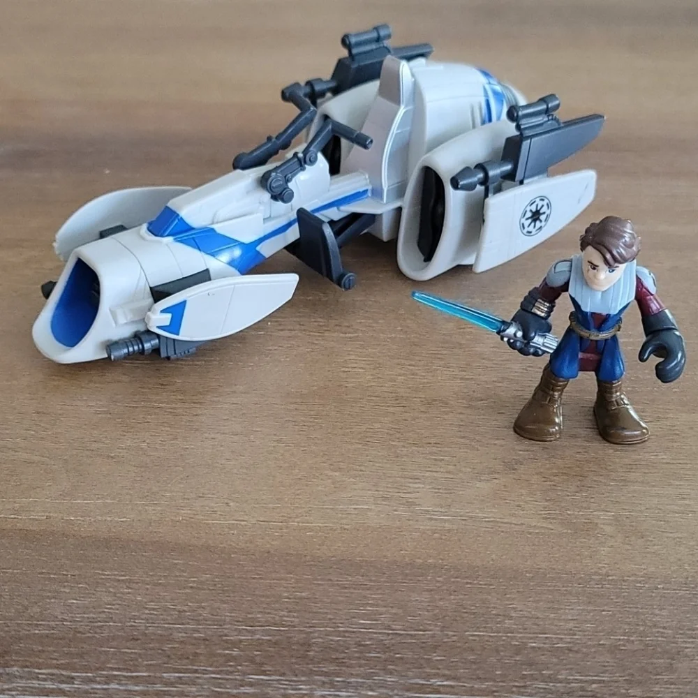 Star Wars Playskool Heroes BARC Speeder Bike & Anakin Skywalker Figure
